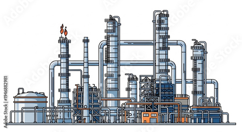 Industrial Factory Plant Machinery.