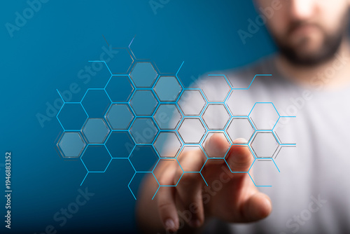 A person interacting with a...