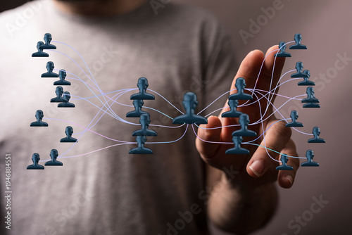 Hand interacting with a net...
