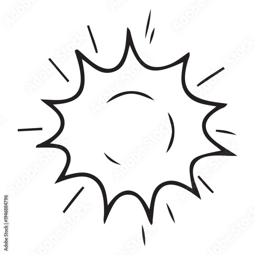 Hand-Drawn Cartoon Burst Explosion Graphic Element