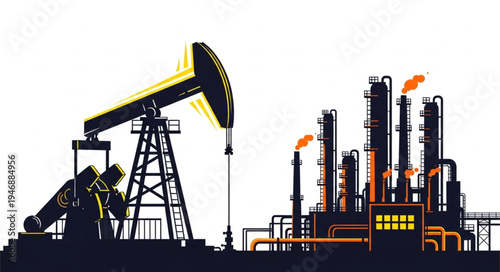 Industrial Oil Pump Factory Site.