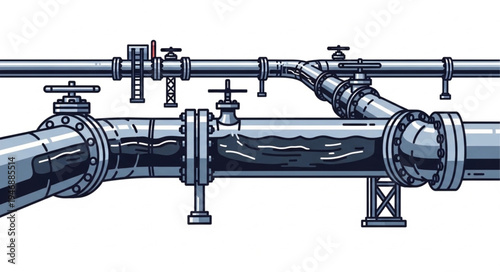 Industrial Pipe and Valve System.