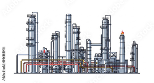 Industrial Factory Plant Machinery.