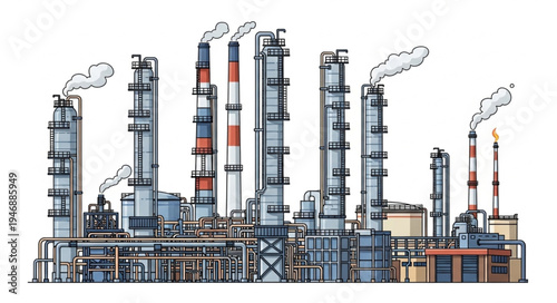 Industrial Factory Plant Machinery.