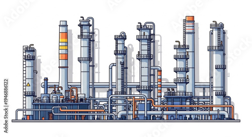 Industrial Factory Plant Machinery.