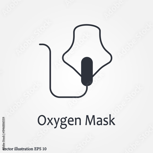 oxygen mask icon symbol illustration vector eps10 logo template design pattern seamless bright minimal design flat design realistic style simple design modern design