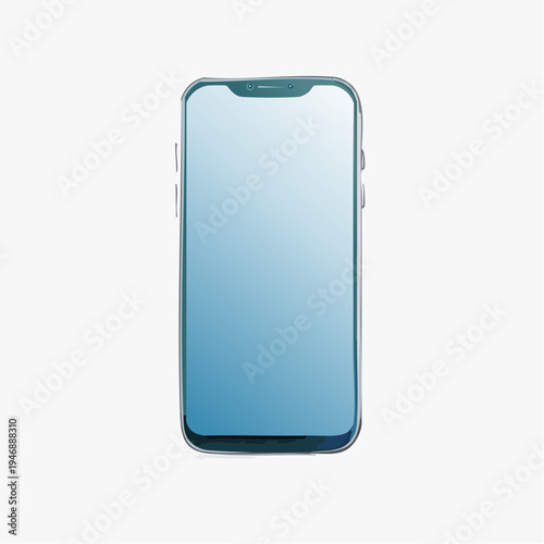 Sleek contemporary mobile device featuring a pristine blank blue screen, ready for custom digital content display and app interaction