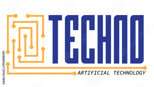 Artificial Intelligence and Technology Digital Logo Concept
