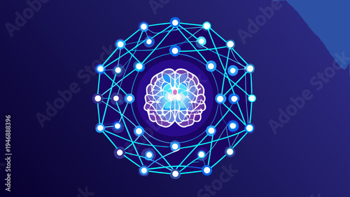 A digital brain network artificial intelligence and neural connections