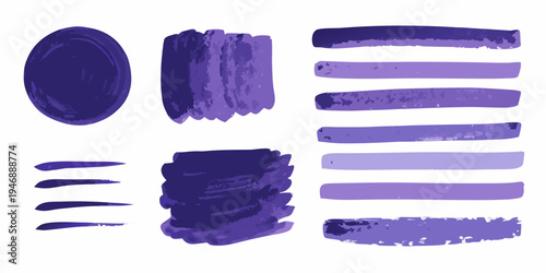 Abstract brush strokes in varying shades of purple and violet