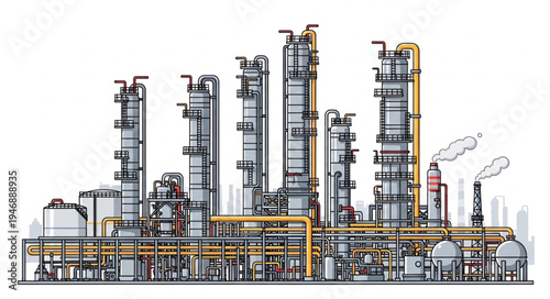 Industrial Plant Factory Architecture.