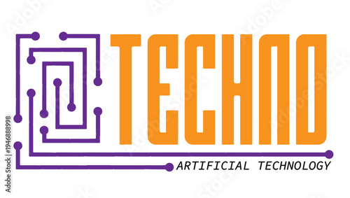 Artificial Intelligence and Technology Digital Logo Concept