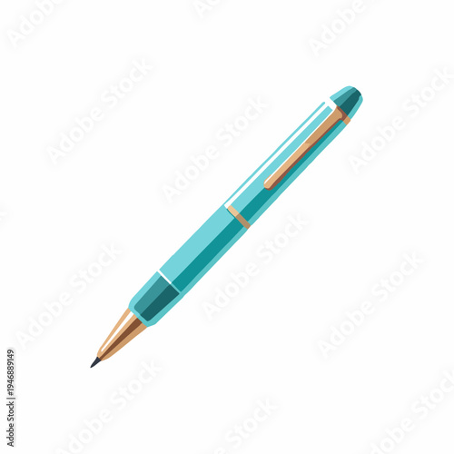 Ballpoint pen vector on a white background
