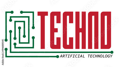 Artificial Intelligence and Technology Digital Logo Concept