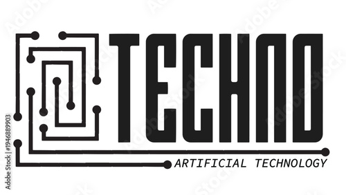 Artificial Intelligence and Technology Digital Logo Concept