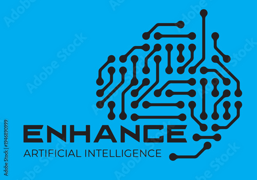 Artificial Intelligence and Technology Digital Logo Concept