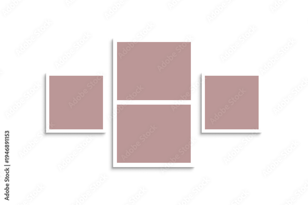 Fototapeta premium Three abstract geometric shapes arranged in a horizontal formation