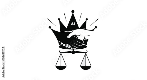 lawyer justice crown scales illustration