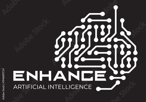 Artificial Intelligence and Technology Digital Logo Concept