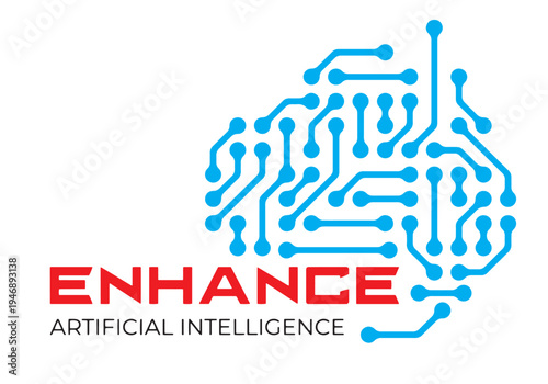 Artificial Intelligence and Technology Digital Logo Concept