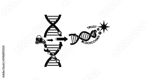 genetic engineering concept with DNA mutation