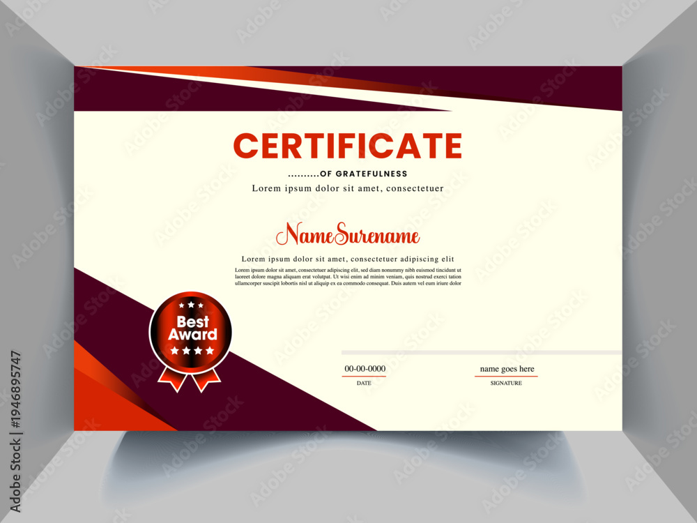 Obraz premium perfect Certificate Design Concept