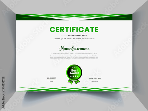 perfect Certificate Design Concept
