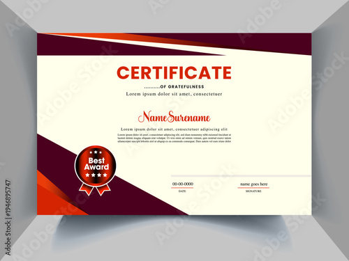 perfect Certificate Design Concept