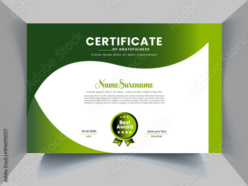 perfect Certificate Design Concept
