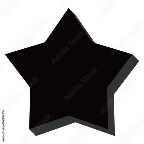立体的な影がついた星型のアイコン
