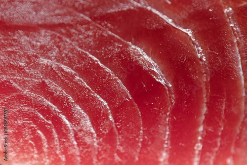 Photography A piece of tuna in close-up