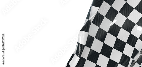 Close up of a checkered fla...
