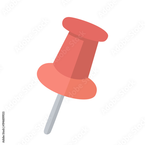 Red Pushpin Icon: A classic red pushpin, simple and effective, perfect for marking important information. 