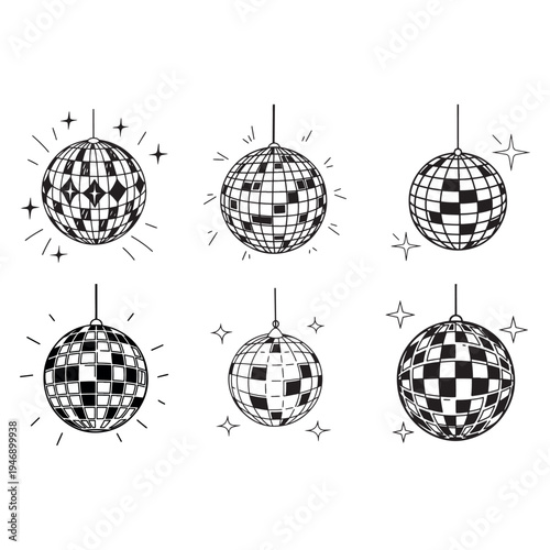 disco ball  vector illustration