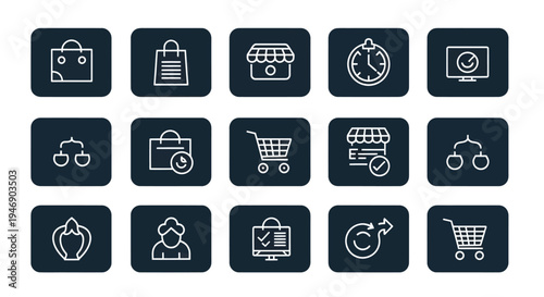Shopping icons e commerce retail and digital
