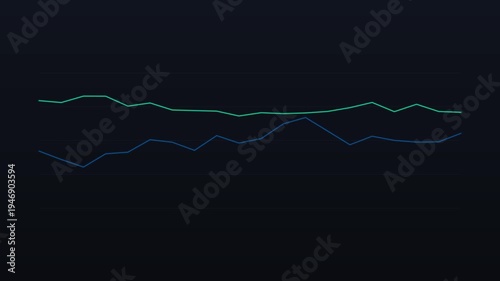 Minimal line graph comparing two assets
