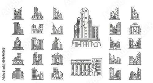 Architectural Sketches - A Collection of Building Designs and Cityscapes.