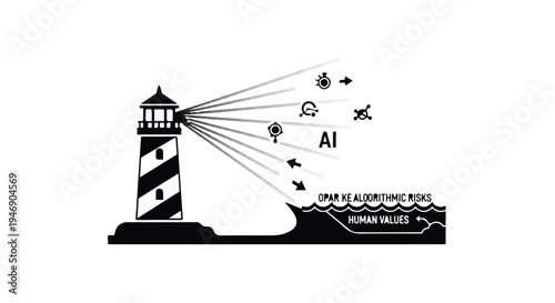 AI technology lighthouse innovation navigation concept