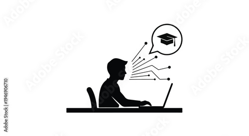 online learning education concept illustration