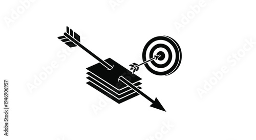 business target success concept with arrow hitting bullseye