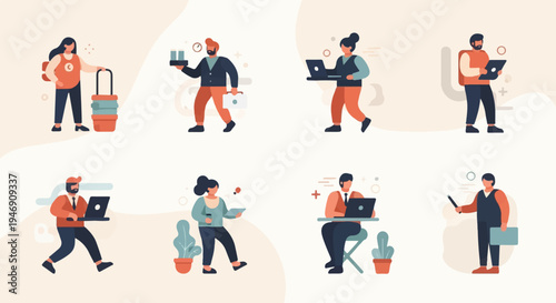 Diverse individuals engaged in various professional activities (3)