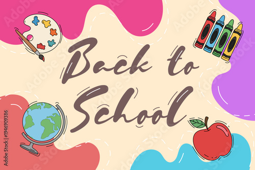 hand draw back to school banner