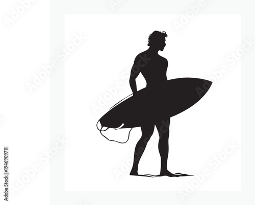 silhouette of a surfer