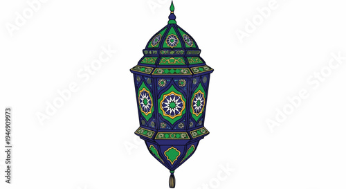 Ornate Metal Lantern with Intricate Designs and Patterns.