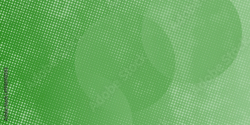 Abstract green halftone dots gradient background with overlapping circle shapes for modern eco-friendly design. vector illustration