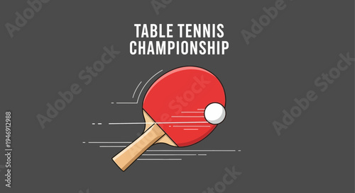 Dynamic Table Tennis Graphic Depicting Championship Play And Rapid Ball Movement