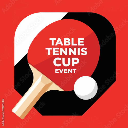 Dynamic Table Tennis Tournament Logo Design for Championship Competition Announcement Visuals