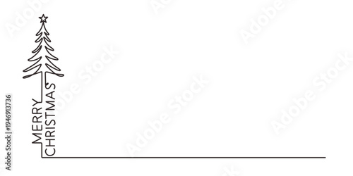 christmas tree symbol illustration with words merry christmas