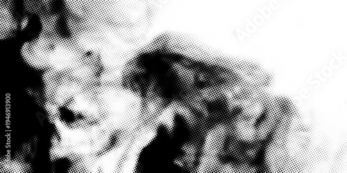 grunge Halftone white and black dots pattern and black gradient grunge texture background. Dotted line comic sport style vector illustration