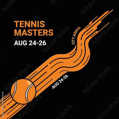 Dynamic Tennis Tournament Advertisement: Engaging Visual Design for Masters Event Promotion